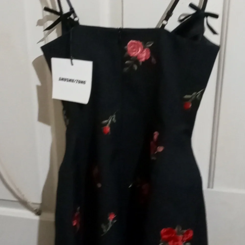 SHUSHU/TONG Black with red roses cocktail dress from Nordstrom - Picture 3 of 3